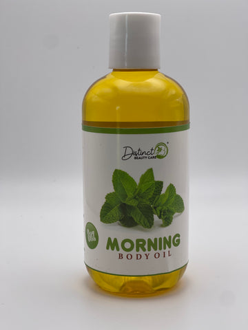 Morning Body Oil Skin Moisturizer Natural Ingredients Spearmint Scented