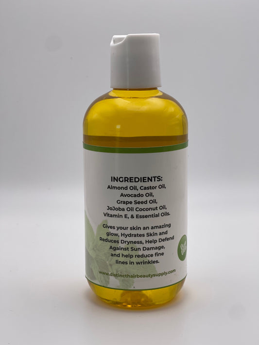 Morning Body Oil Skin Moisturizer Natural Ingredients Spearmint Scented
