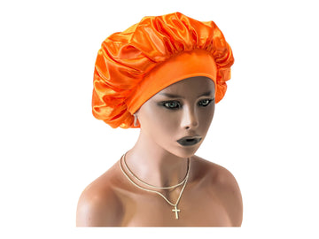 Large Silk Satin Bonnet Wide Band Reversible Hair Protector