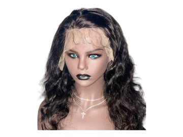 Wig Body Wave 13X6 Transparent Lace  Front Wig Brazilian Hair textured 200% Human Hair