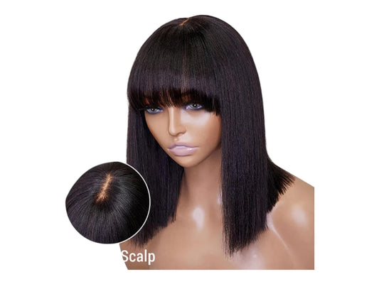 12 YAKI STRAIGHT w bangs MINIMALIST Lace Wig