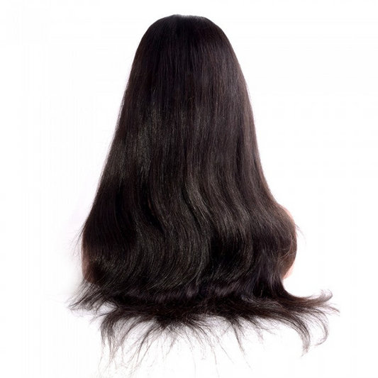 Straight 13"X6" transparent Lace Front Wig. !00% Human Hair, brazilian Hair texture